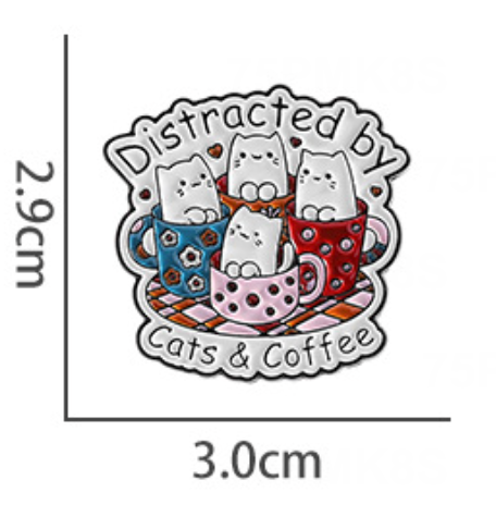 Distracted by Cats Pin