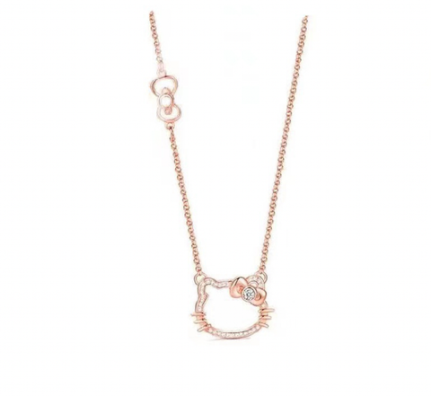KT Crystal Rose Gold Necklace