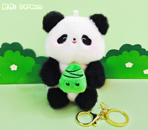 4" Panda Bamboo Plush Keychain