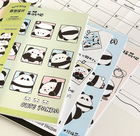 Cute Panda B5 Lined Notebook