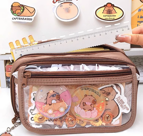 Clear Front Large Capacity Pencil Case