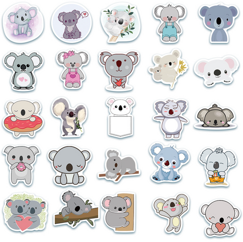 Koala PVC Sticker Pack 50pc