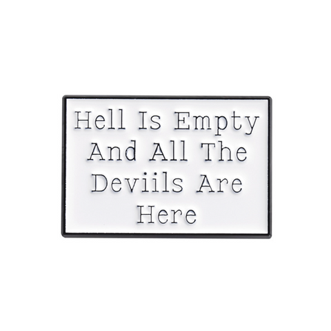 Hell is Empty Pin
