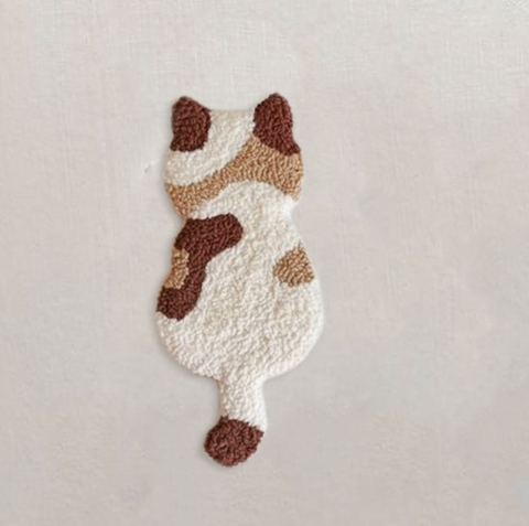 Brown Cat Carpet Coaster DIY