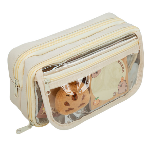 Clear Front Large Capacity Pencil Case