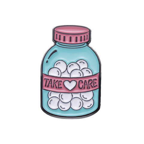 Take Care Bottle Pin