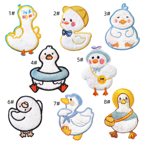 Duck Goose Embroidered Badge Set