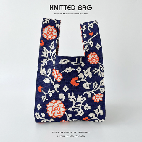 Floral Knitted Bag