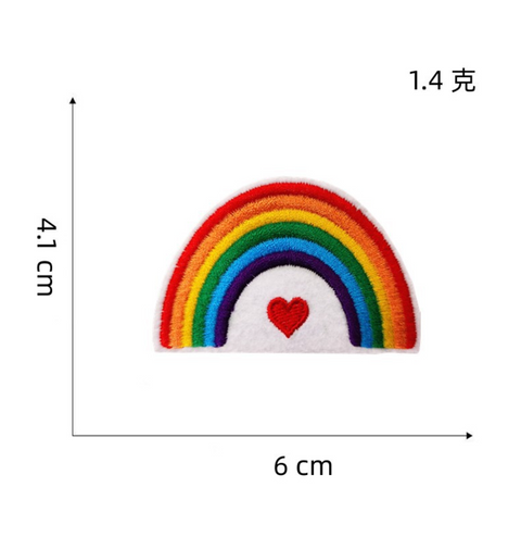 Rainbow Pride Love Embroidered Badge Set