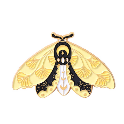 Gingko Flower Moth Pin