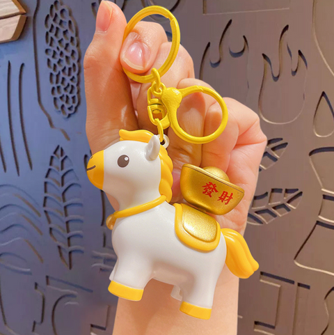 Carrying Gold Horse Keychain