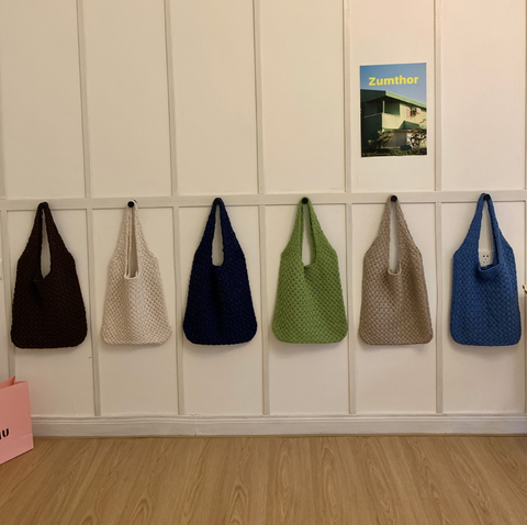 Diamond Weave Knit Tote