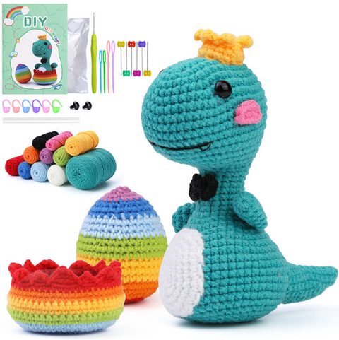 Baby Dino Crochet Set