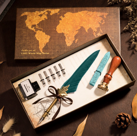 Green Feather Pen Viscount 9 Piece Set