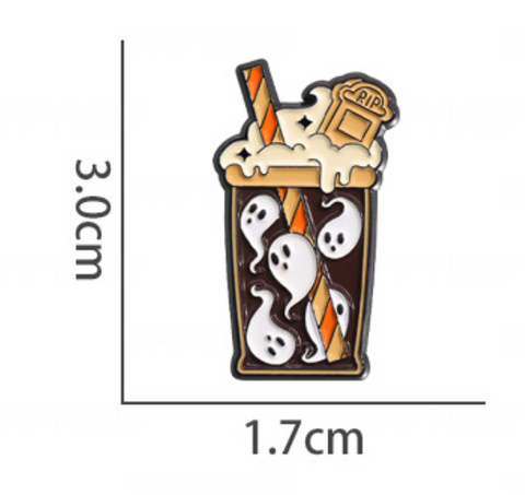 Ghost Iced Coffee Pin