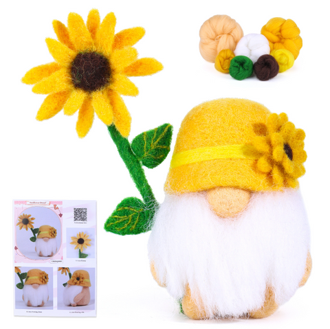 Daisy Yellow Gnome Felt Kit