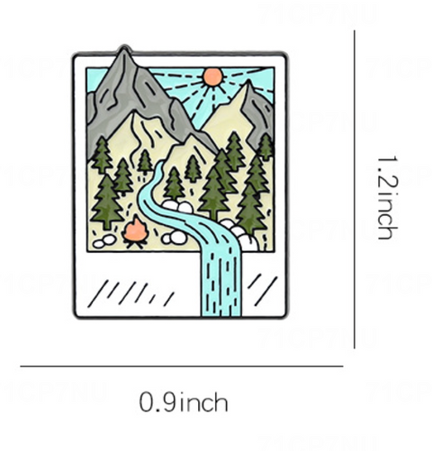 Postcard River Pin