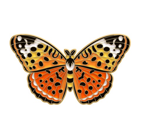 Orange Butterfly Pin