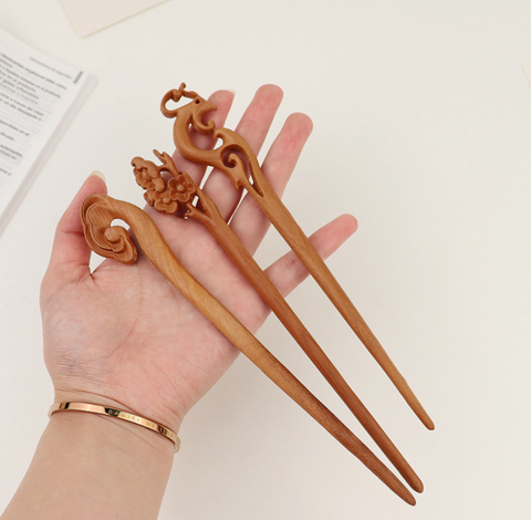 Peach Wood Hairpin