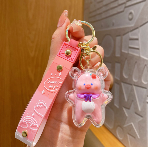 Rainbow Animal Bear Keychain