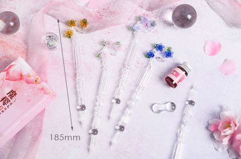 Magic Cherry Flower Glass Dip Pen Set