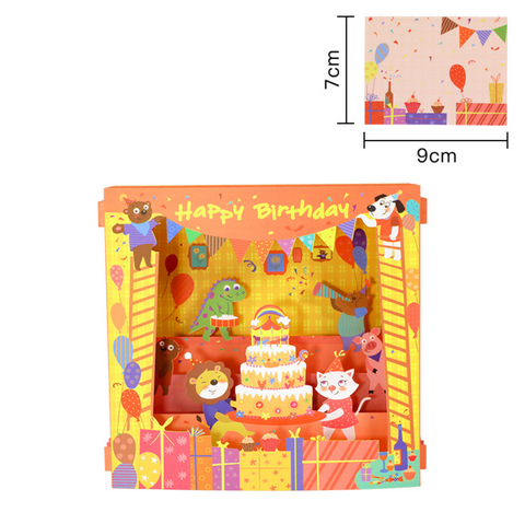 Pop Out Card Happy Birthday Pets