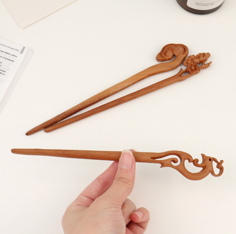 Peach Wood Hairpin