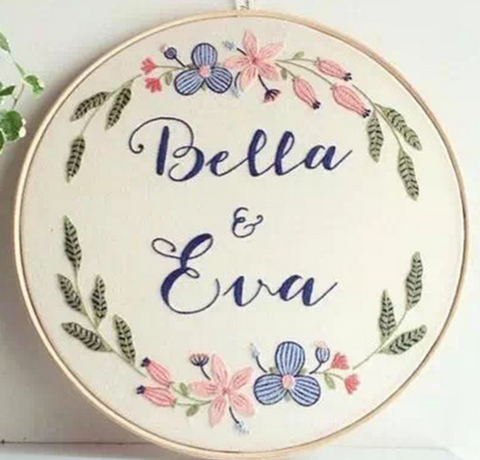 Bella and Eva 15cm Embroidery