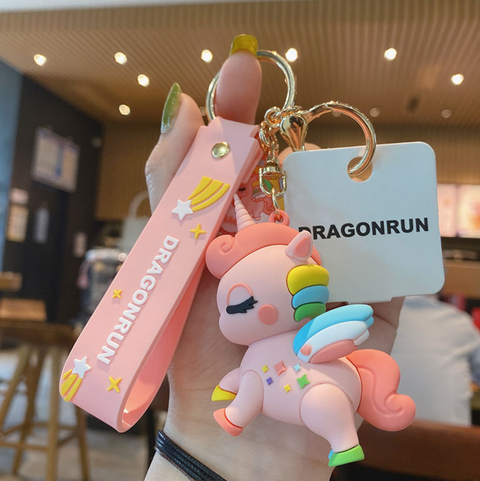 Rainbow Unicorn Keychain