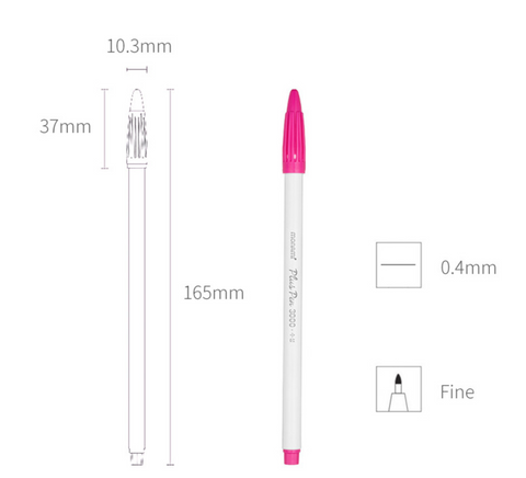 Monami Plus Pen - 6 set Retro Color