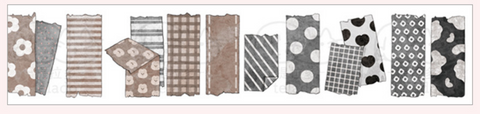 Telado Washi Pattern Stripe Tape