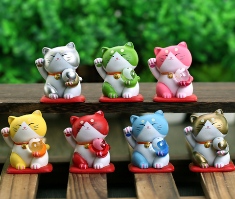 Lucky Cat Chibi Statues