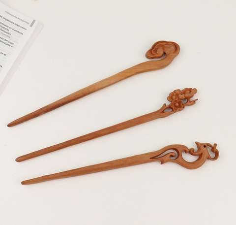 Peach Wood Hairpin