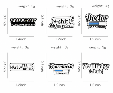 Math Symbols Pins
