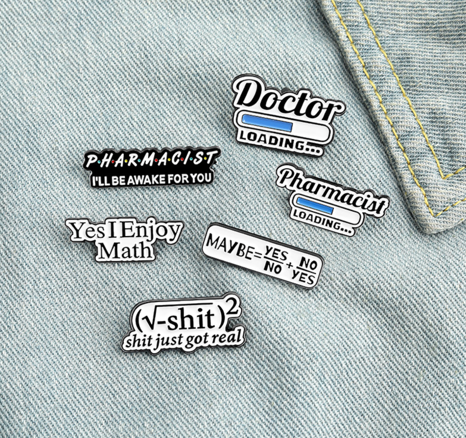 Math Symbols Pins – Midori Gifts