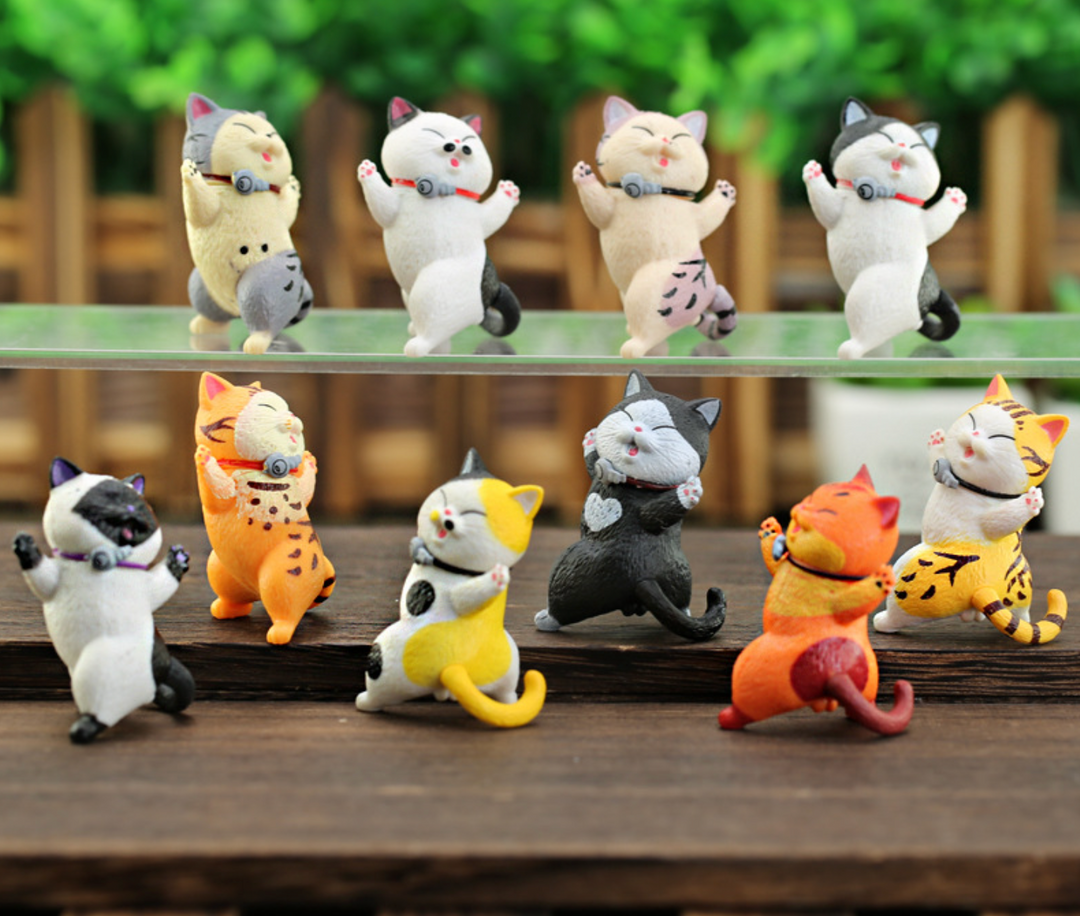 Dancing Cats Chibi Statues – Midori Gifts