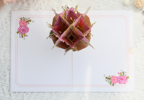 Pop Out Card Carnation Bouquet