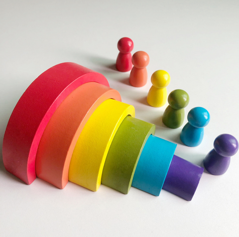 Wood Rainbow Curve Toy