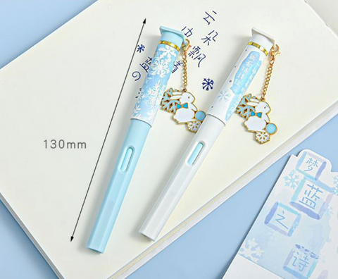 0.5mm Fountain Pen Set with Refill - Winter Snow Bunny