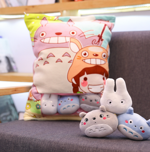 Totoro Pillow with Small Plush 50cm