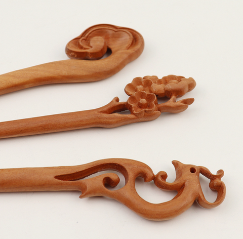 Peach Wood Hairpin