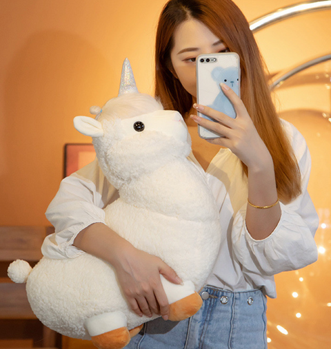 Cool Hair Unicorn Sheep Plush 50cm