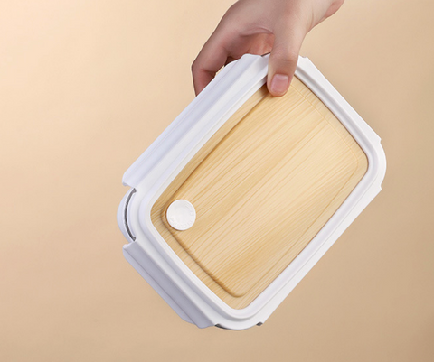Wood Lunch Box - White
