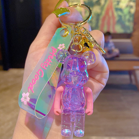 Pretty Good Crystal Bear Keychain