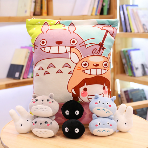 Totoro Pillow with Small Plush 50cm