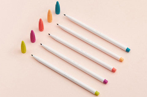 Monami Plus Pen - 6 Set Rainbow Color
