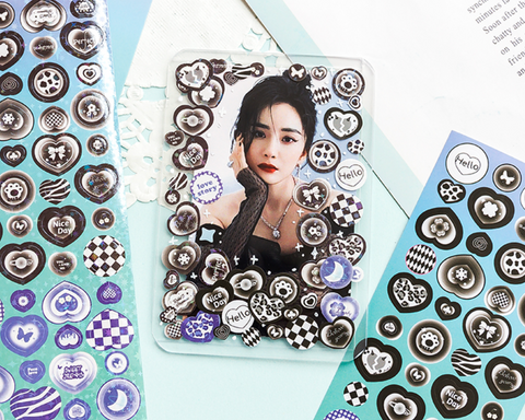 Jiyu Pattern Heart Stickers