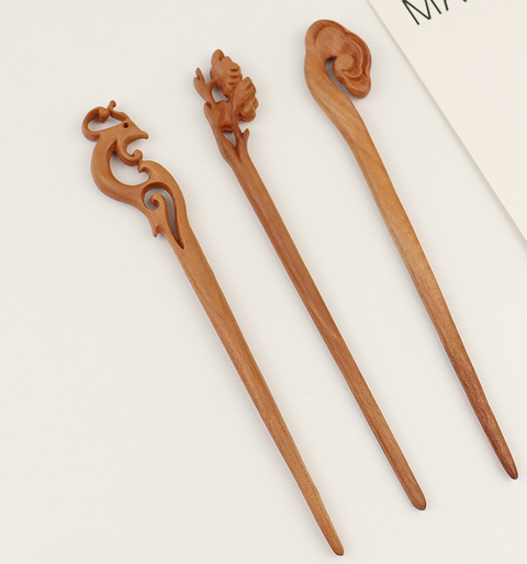 Peach Wood Hairpin