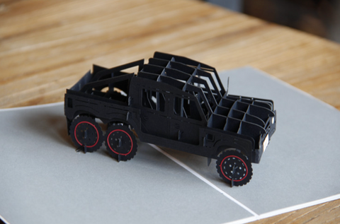Pop Out Card Jeep Truck
