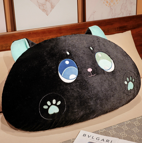 Star Eye Cat Cushion 50cm Black